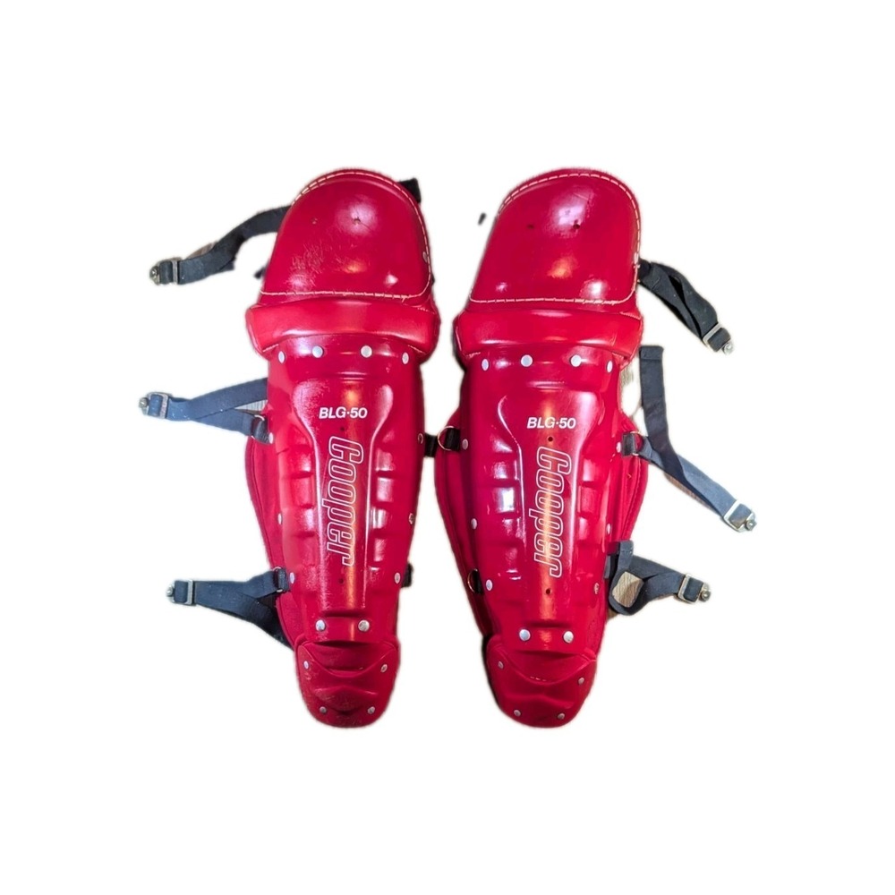 Cooper BLG-50 Red Ball Leg Shin Guards Vintage Adult
